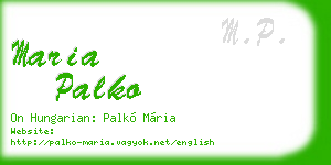 maria palko business card