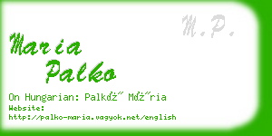 maria palko business card